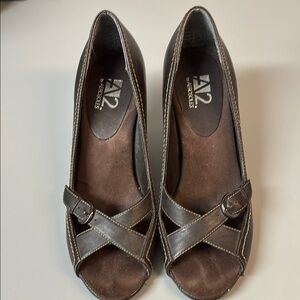A2 by Aerosoles Women's Brown Peep Toe Shoes